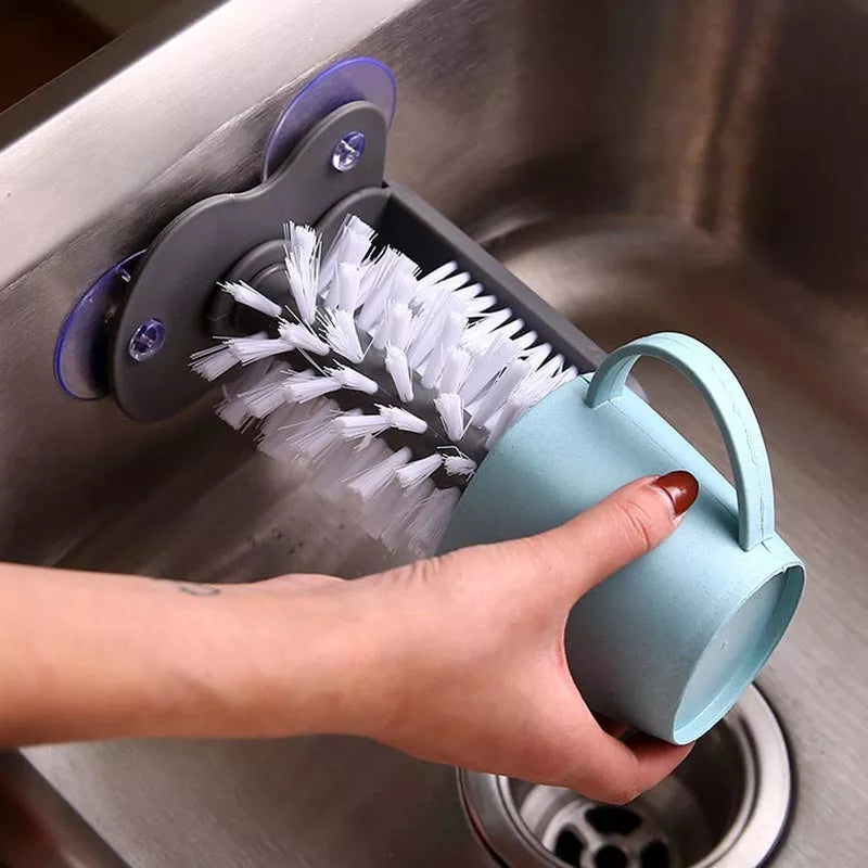 Water Bottle Cleaning Brush Glass Cup Washer with Suction Base