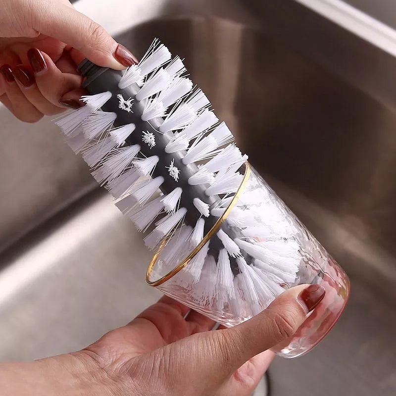 Water Bottle Cleaning Brush Glass Cup Washer with Suction Base