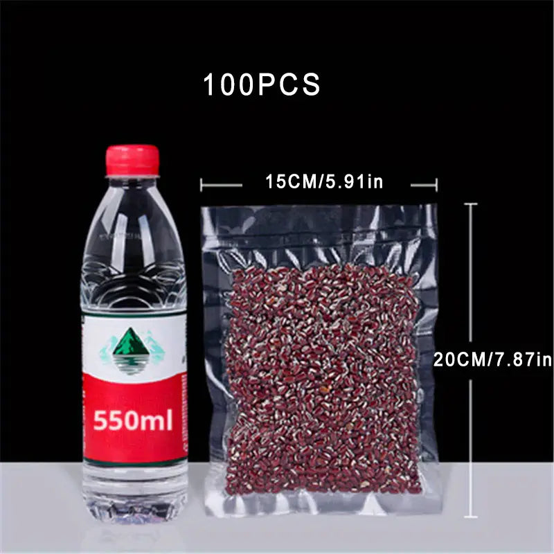 100pcs Textured Vacuum Packaging Pumping Compression Sealer Pre-cut Bags