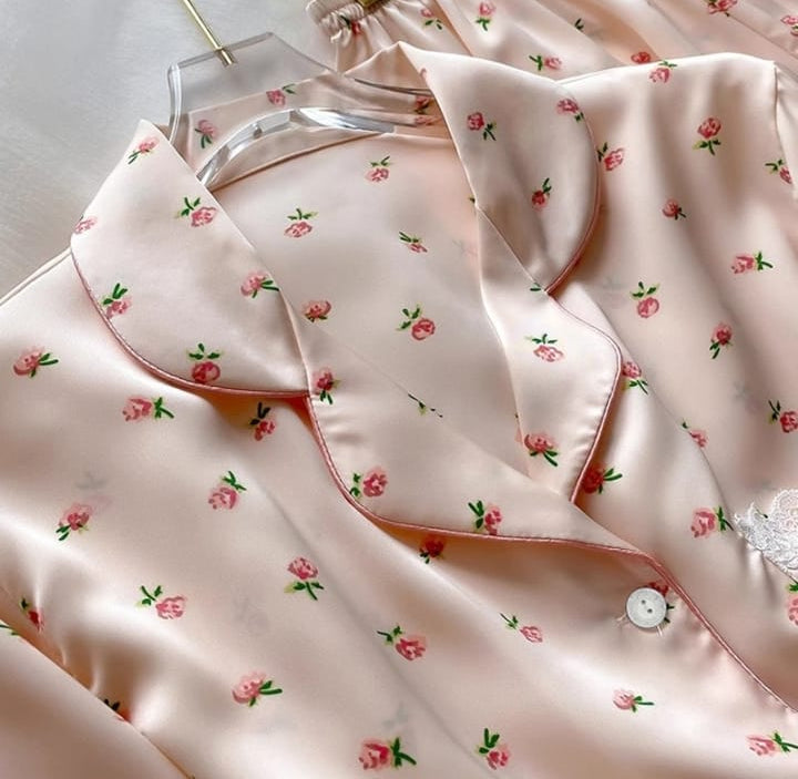 Women's Short Sleeves Sleepwear Three-Piece Set   577699