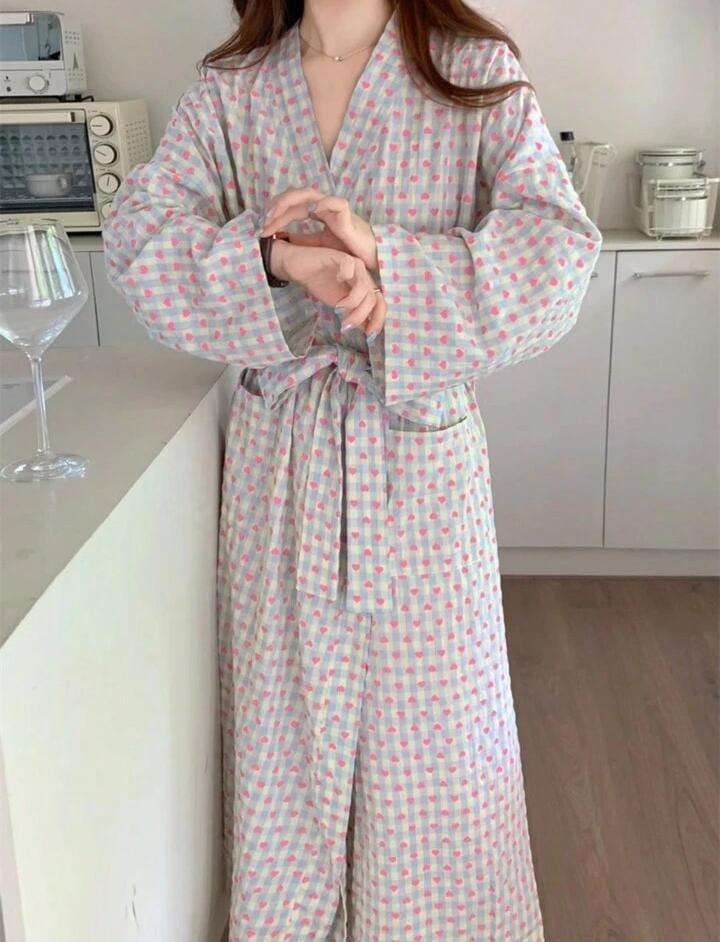 Women Long Sleeve V-Neck Comfortable & Casual Sleepwear   582376