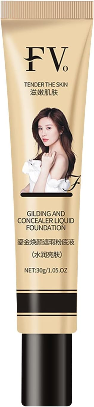 FVO Liquid Foundation Glowing Concealer Cream. Waterproof And Sweatproof. Hydrate and Brighten. Radiant & Healthy Looking Skin. Skin Perfecting (Hydrate and brighten skin)