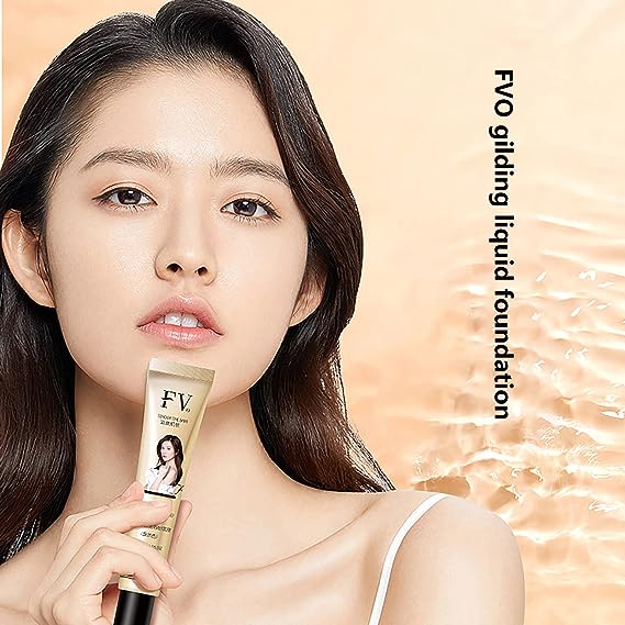 FVO Liquid Foundation Glowing Concealer Cream. Waterproof And Sweatproof. Hydrate and Brighten. Radiant & Healthy Looking Skin. Skin Perfecting (Hydrate and brighten skin)