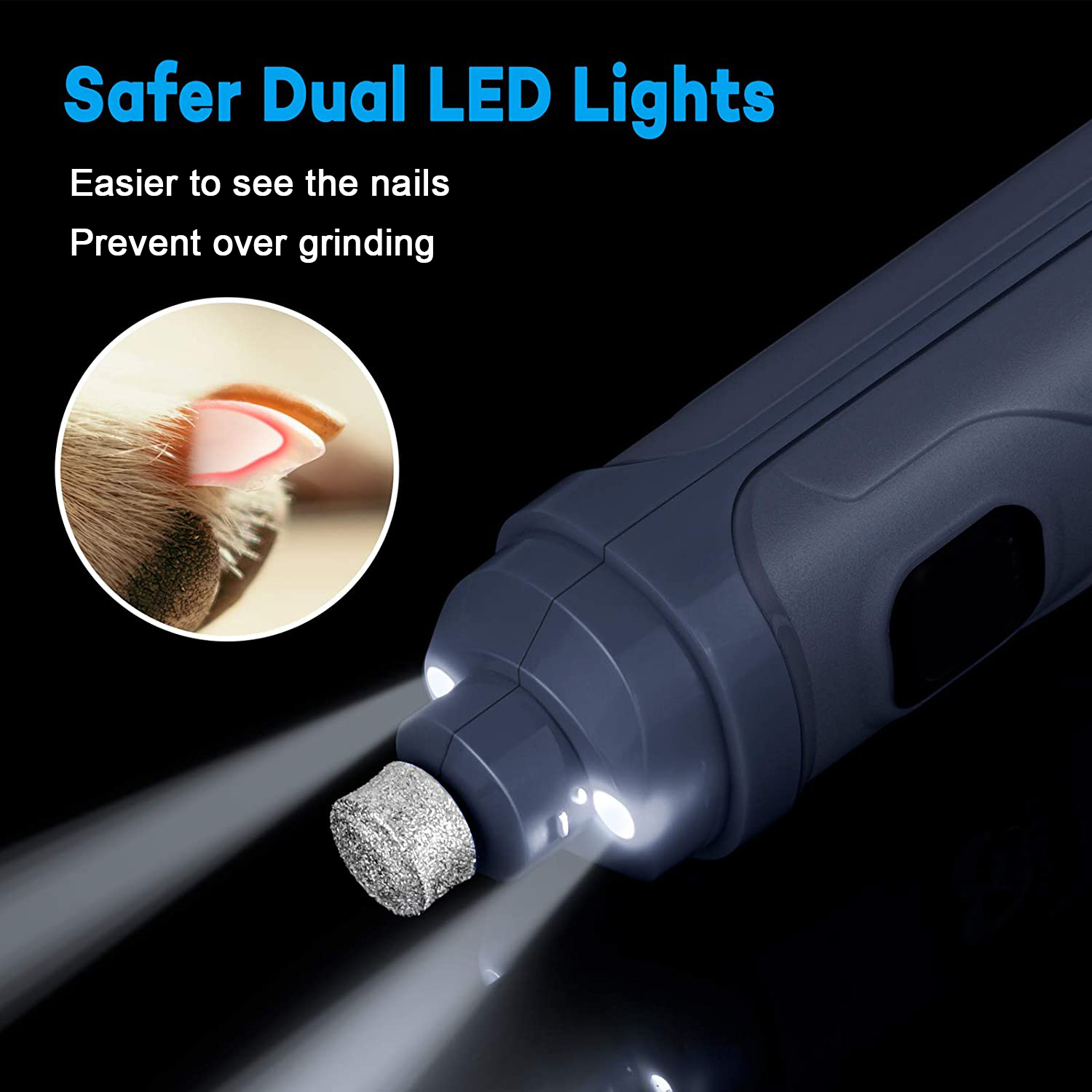 SmartpawLite Pet Nail Grinder Trimmer LED Model New Version