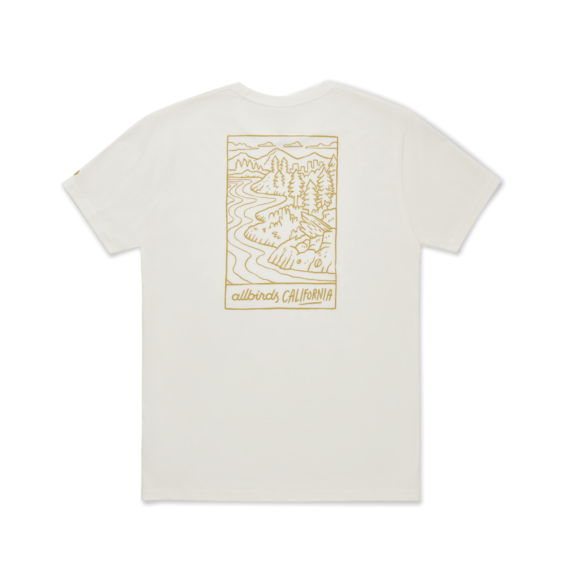 Unisex Organic Cotton Graphic Tee - Natural White/Stony Beige - CA
