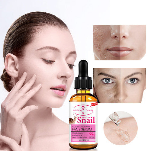 Aichun Beauty Snail Face Serum 30ml : Collagen + Vitamin E Face Serum
