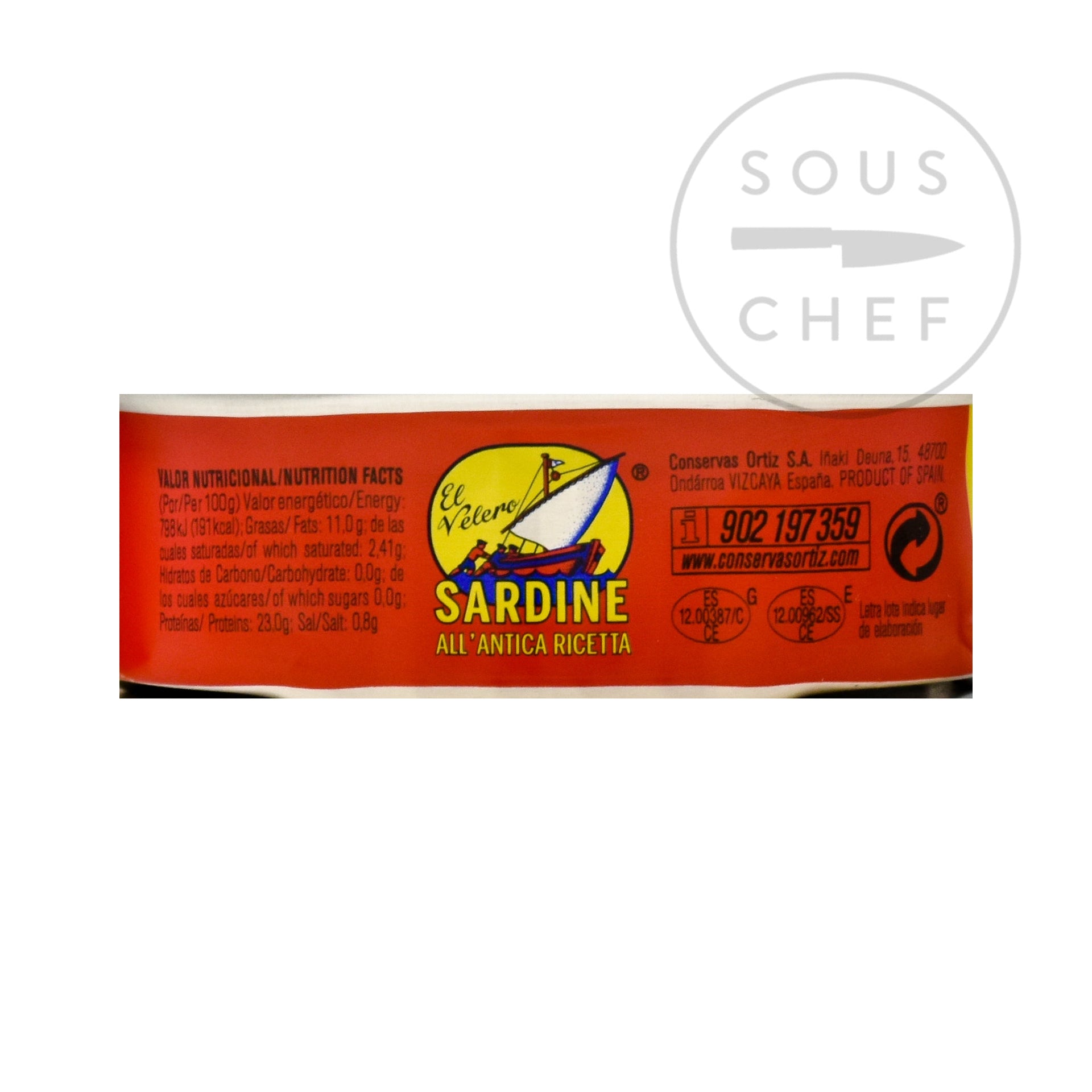 Ortiz Sardines A La Antigua in Olive Oil. 140g