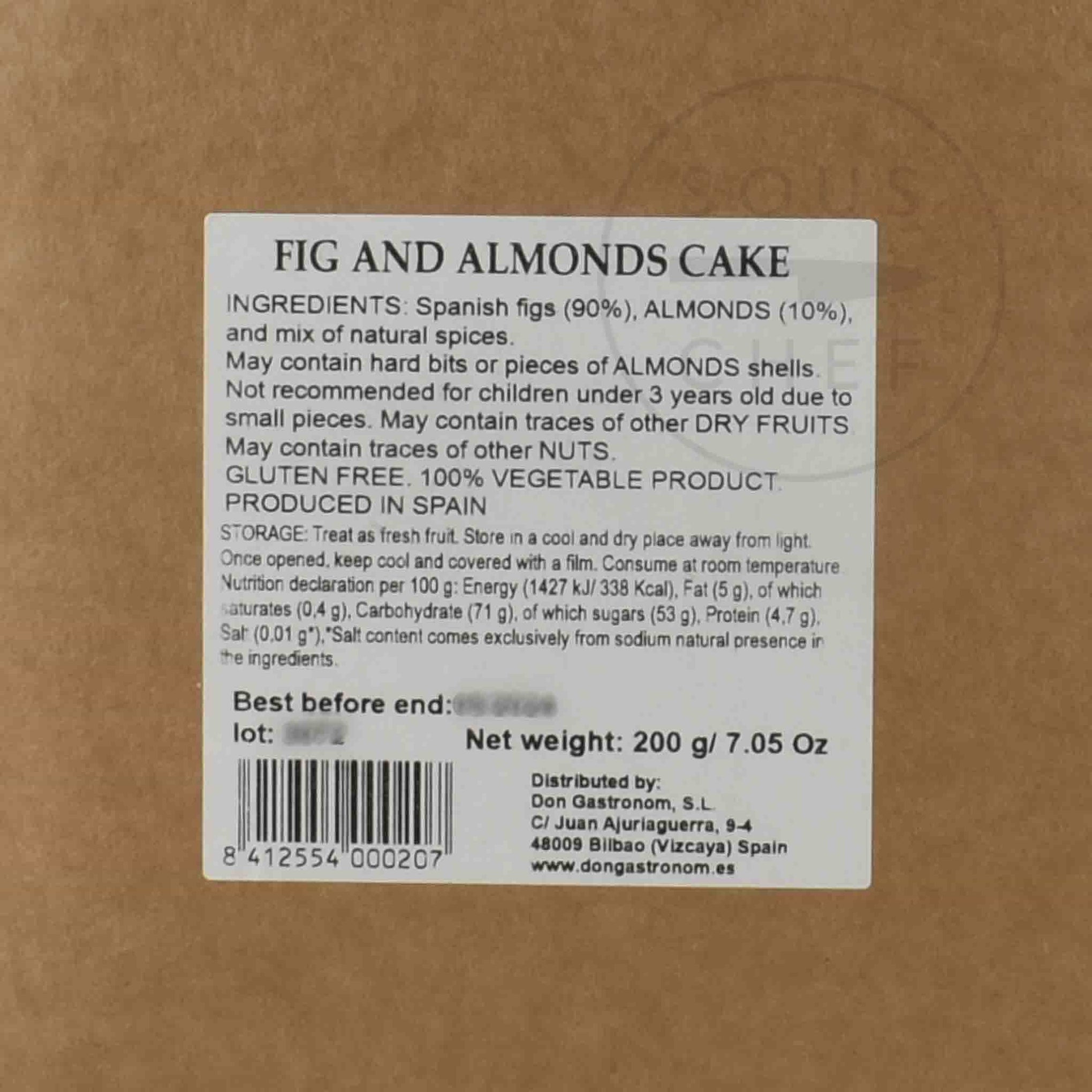 Fig and Almonds Dried Fruit Cake. 200g