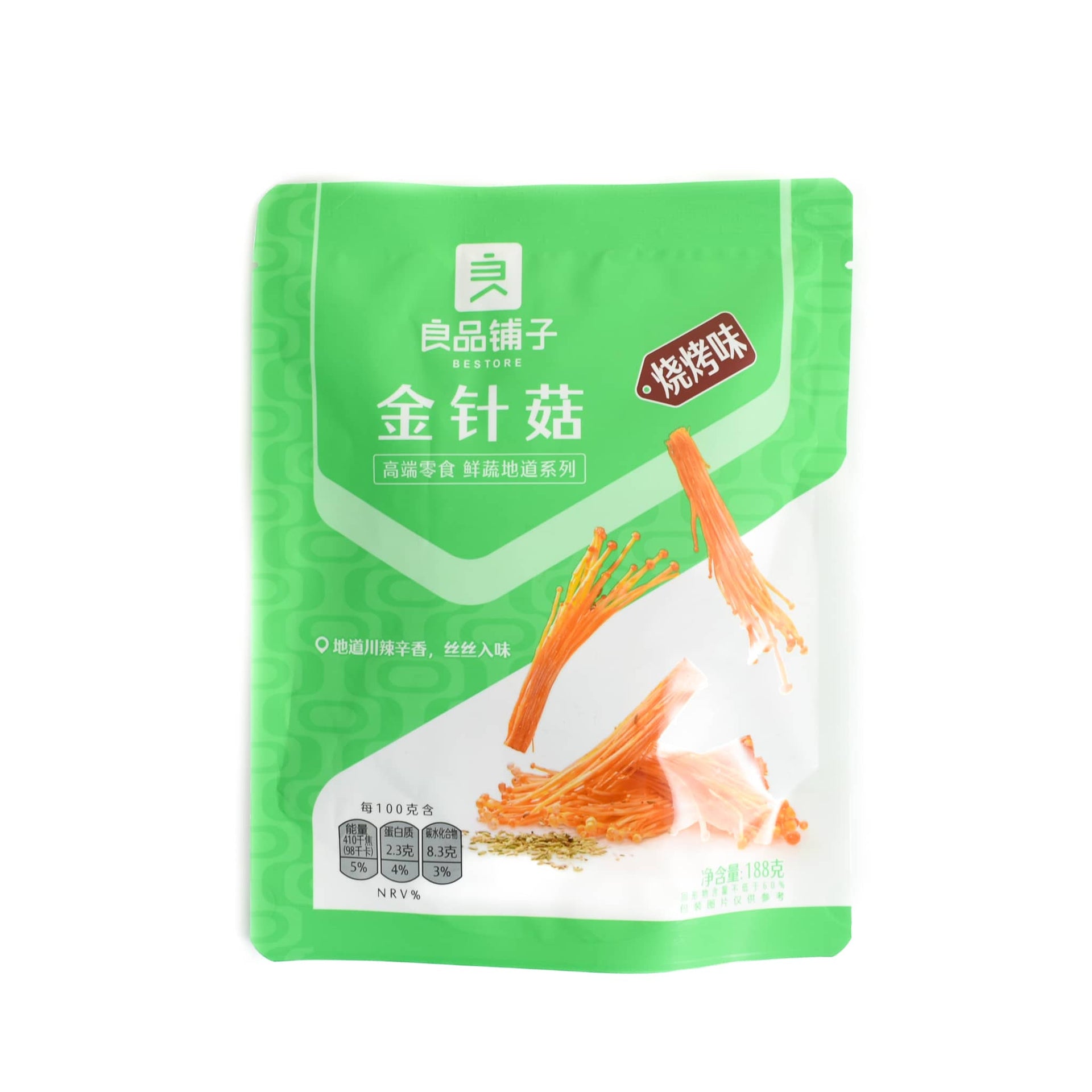 Needle Mushroom Snack BBQ Flavour. 188g