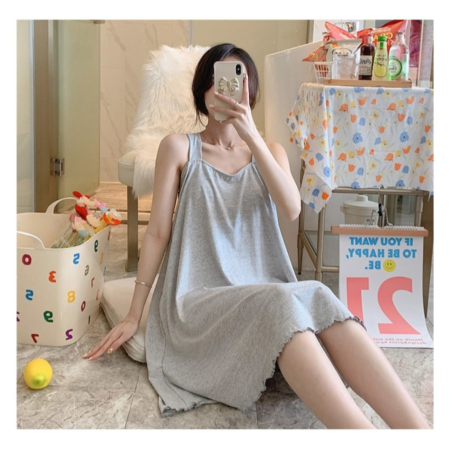 Women's Nighty Sling Loose Fit Soft Padded Sleepwear - A1022