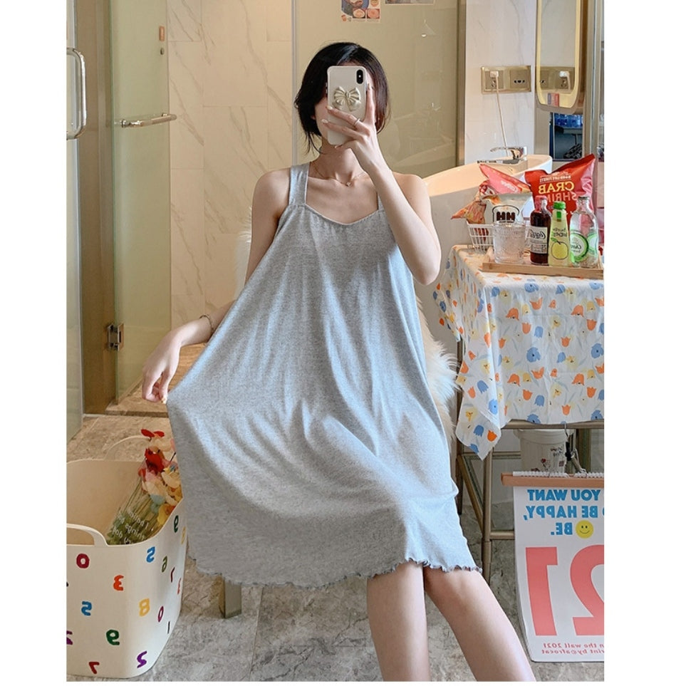 Women's Nighty Sling Loose Fit Soft Padded Sleepwear - A1022