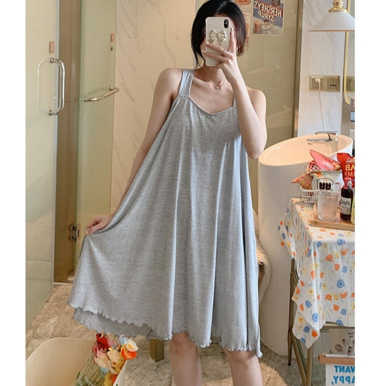 Women's Nighty Sling Loose Fit Soft Padded Sleepwear - A1022