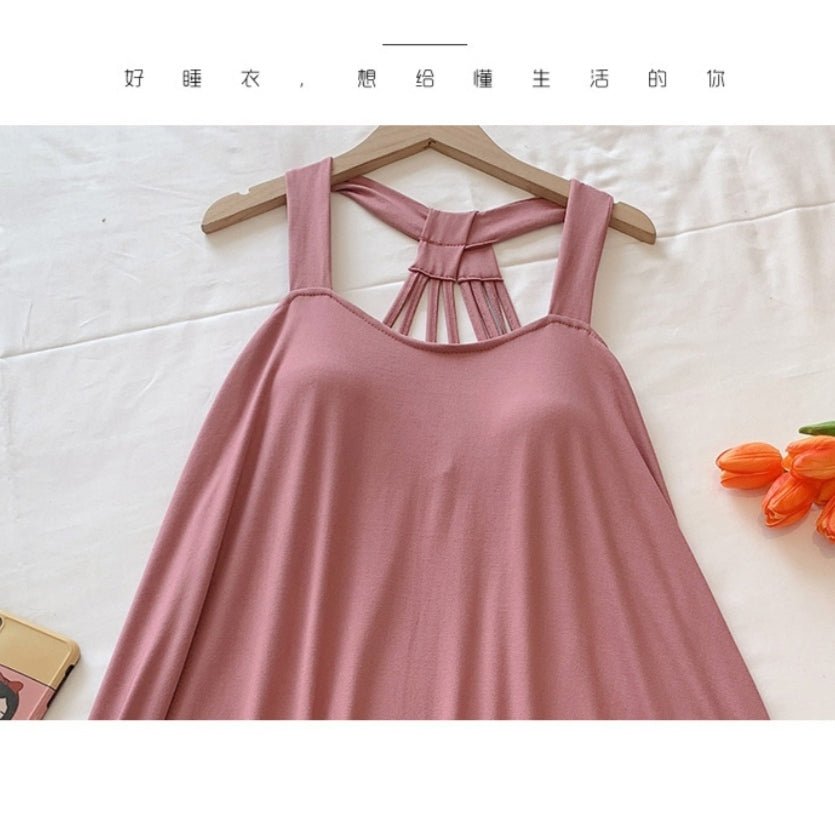 Women's Nighty Sling Loose Fit Soft Padded Sleepwear - A1022