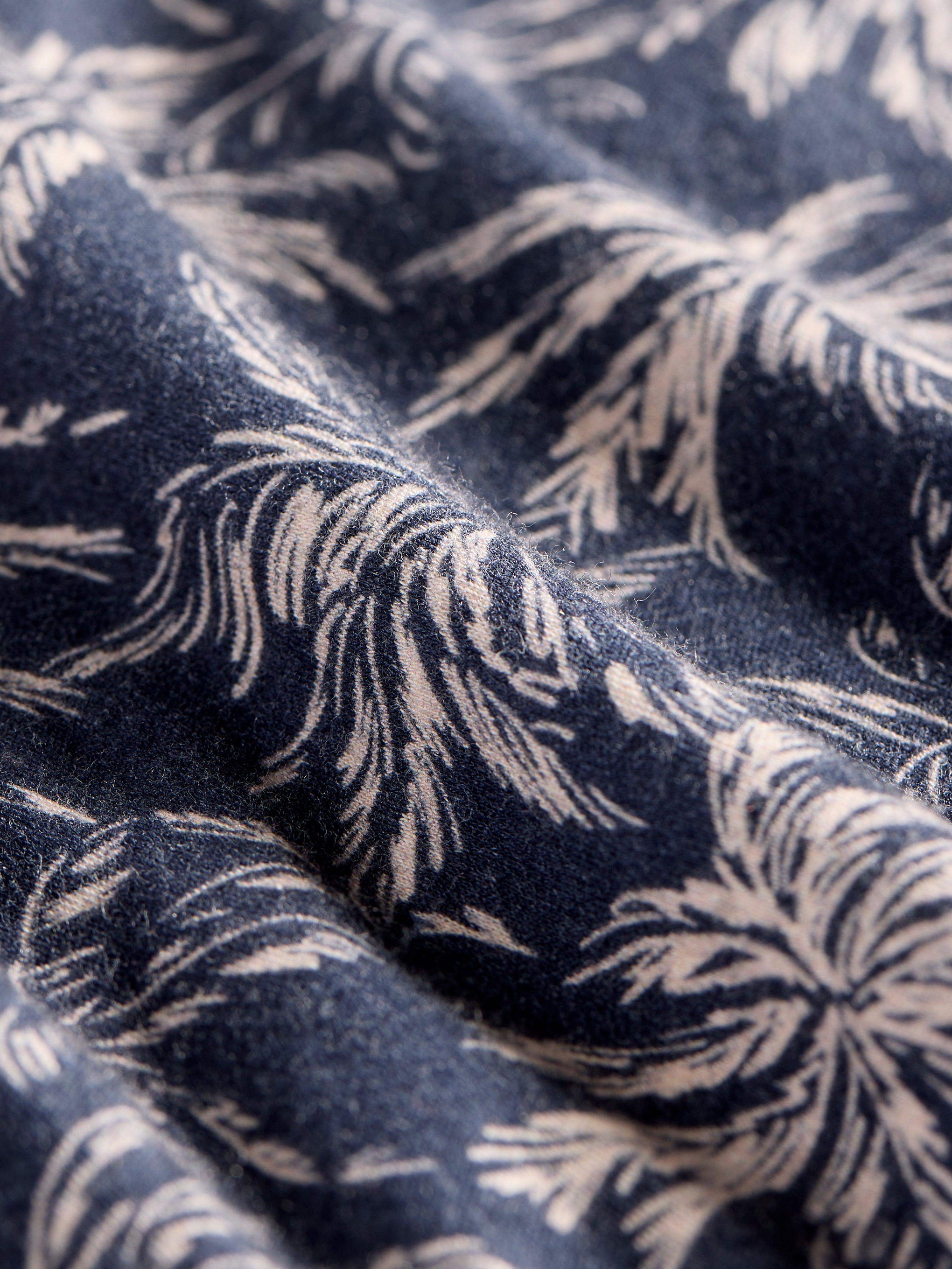 Kids Cloud Cotton Pajama Set - Navy Tropic Trees
