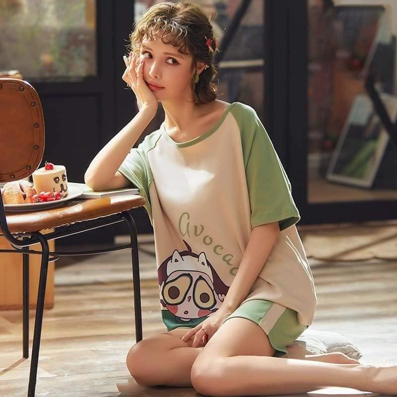Women's Short Sleeve Pajamas Sleepwear - TK2448