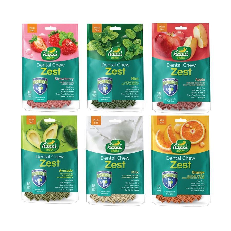 Happi Doggy Dental Chew Zest 150g (Petite 2.5)