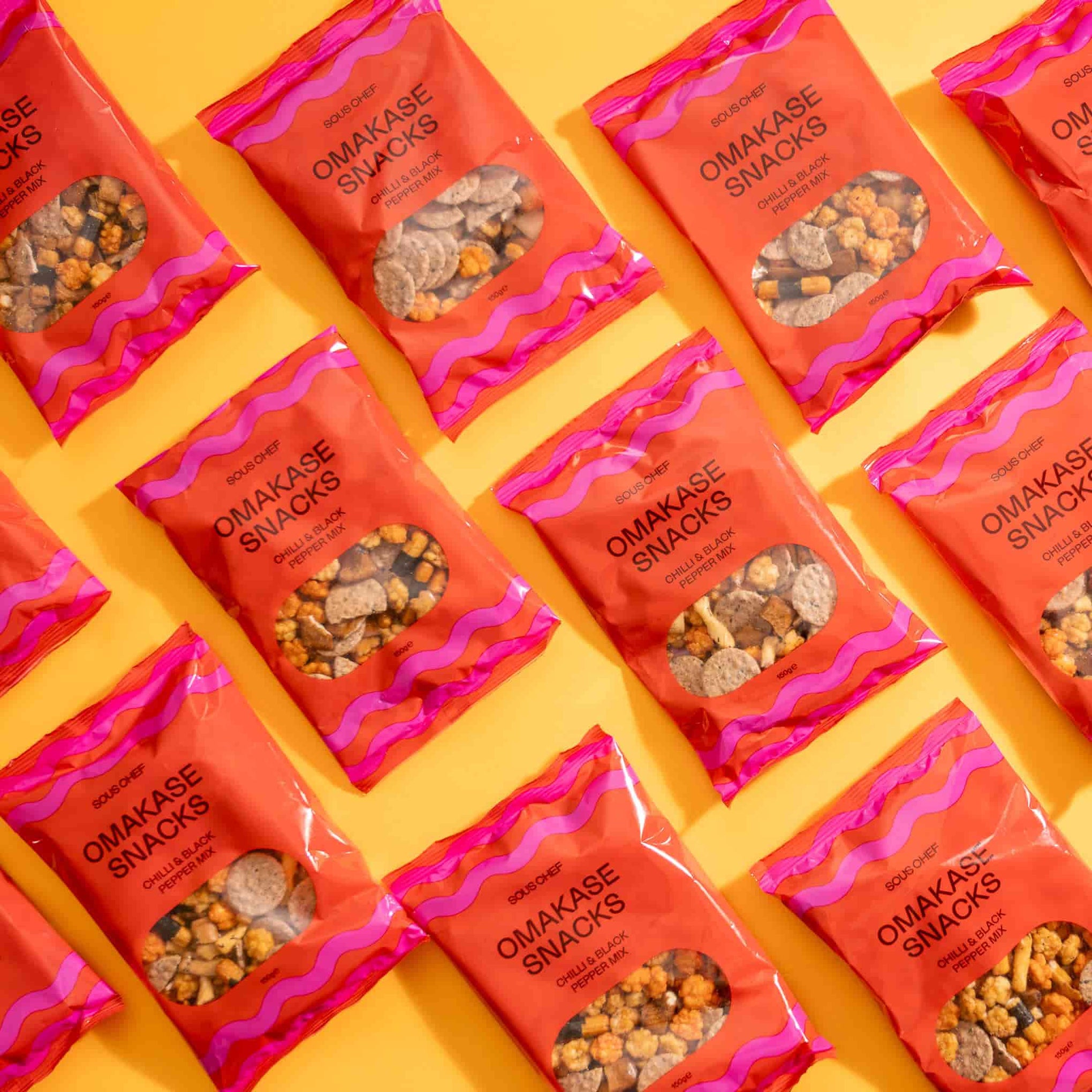 Sous Chef Omakase Snacks - Black Pepper & Chilli. 150g