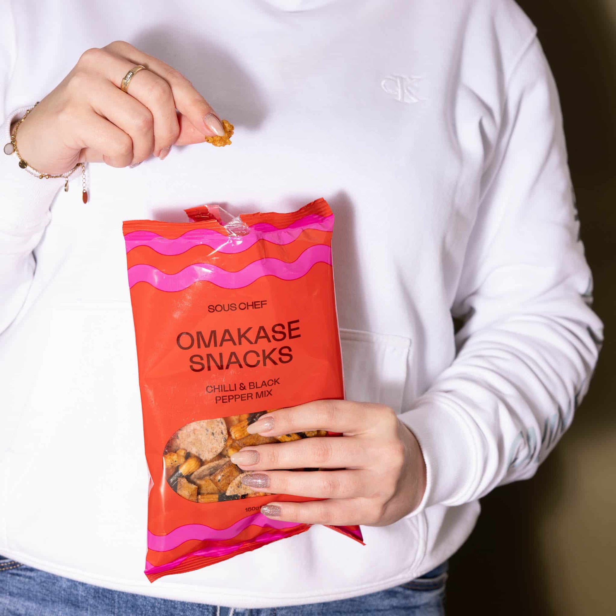 Sous Chef Omakase Snacks - Black Pepper & Chilli. 150g