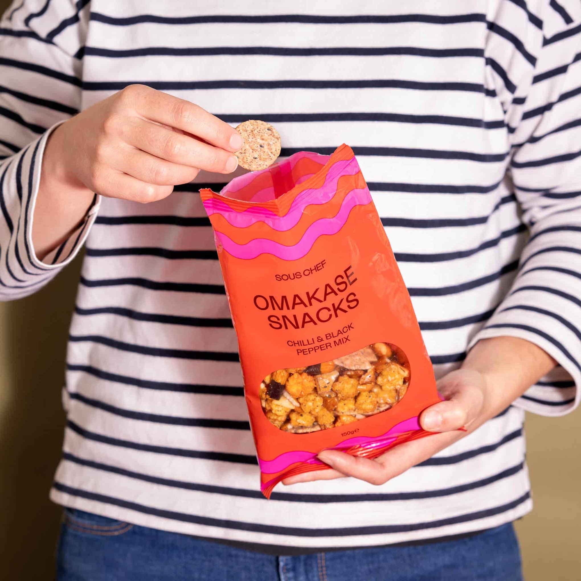 Sous Chef Omakase Snacks - Black Pepper & Chilli. 150g