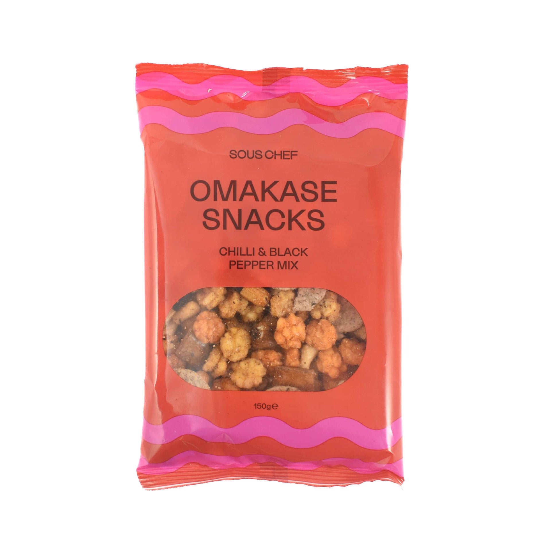 Sous Chef Omakase Snacks - Black Pepper & Chilli. 150g