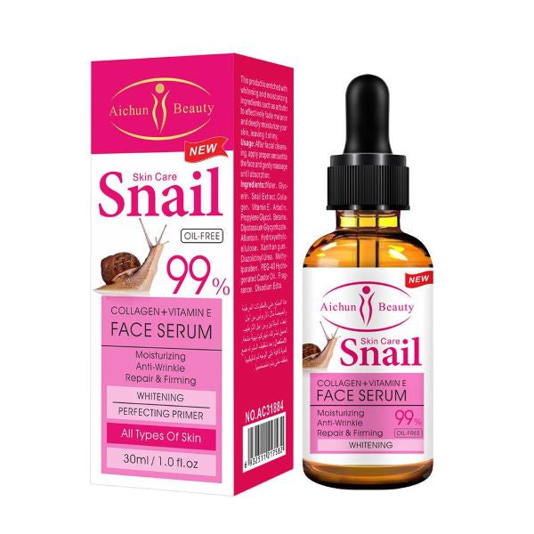 Aichun Beauty Snail Face Serum 30ml : Collagen + Vitamin E Face Serum